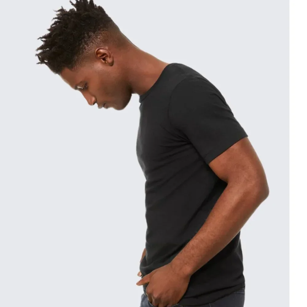 NWOT MEN'S BLACK SUPOMA CREW NECK T-SHIRT SIZE L - Picture 2 of 4